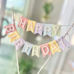Hiasan Kue Ulang Tahun Pelangi dari Kain Felt, Spanduk <span class=keywords><strong>Mini</strong></span> Warna-warni, Dekorasi Topper Cupcake, Bendera Garland, untuk Anak Laki-laki Perempuan, <span class=keywords><strong>Baby</strong></span> Shower - Product Image 4