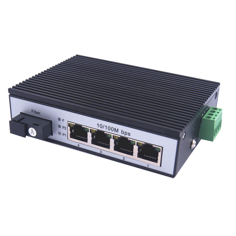 100 Mbps 4 Port POE 1 fibra