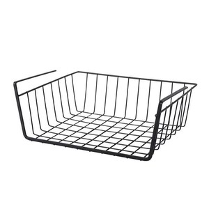 Hanging Under Shelf Wire <b>Storage</b> <b>Basket</b>, Closet Wardrobe Clothes Organizer Rack <b>for</b> Household <b>Storage</b> - Product Image 1