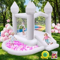 Château gonflable publicitaire FBSPORT Pastel Bounce House, château gonflable durable en PVC avec toboggan