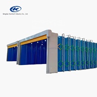 Cabine de peinture télescopique pour véhicules de grande taille, cabine de peinture mobile rétractable à face ouverte