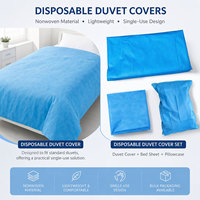 Ensemble de linge de lit jetable pour hôtel : Housse de couette, drap et taie d'oreiller non tissés – Fourniture directe usine pour l'hôtellerie