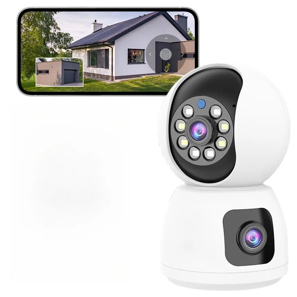 K12 anello fuori porta senza fili Cctv per la casa 2Mp 4G doppia lente Baby Monitor fotocamera 2 vie di sorveglianza Audio Ip Cam