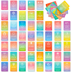 Nuevas 50 Tarjetas con Frases Inspiradoras de Arcoíris, Tarjetas de Energía Positiva y Auto-Motivación, Tarjetas Pequeñas para la Regulación de Emociones - Product Image 2