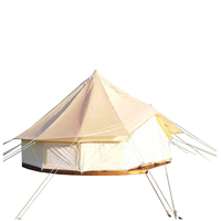 Tente de camping en toile de coton imperméable pour glamping en plein air, 3M/4M/5M, type yurt, pour 4 saisons