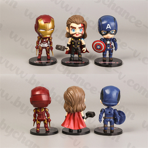 Decoración interior del coche, tamaño en miniatura, Superhéroes, figura coleccionable de juguete para regalo de fiesta, 6 personajes en un juego - Product Image 3
