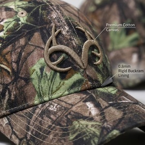Casquette de baseball personnalisée OEM ODM avec logo brodé 3D en toile de coton camouflage Real Tree, fabricant streetwear outdoor, faible MOQ - Product Image 3