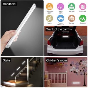 15.8in 60-LED pin Powered không dây USB có thể sạc lại từ cảm biến chuyển động ánh sáng warodrobe nhà bếp dưới LED đèn tủ - Product Image 4