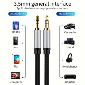 Hochwertiges Schild-Zusatz kabel Audio-Aux-Kabel 3,5mm Auio-Kabel Nylon-geflochtenes Aux-Kabel für Auto/Computer/Handy/CD - Product Image 6
