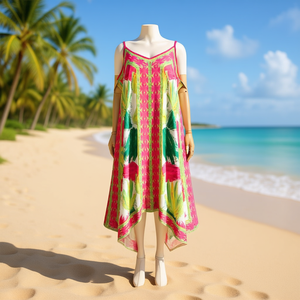 Paréo de plage sexy pour femme en mousseline d'été, cache-maillot de bain, caftan, tenue de plage W23054-06 - Product Image 3