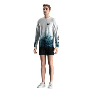 T-shirt UV fonctionnel en maille extensible avec impression par sublimation durable pour la pêche en paddleboard - Product Image 2