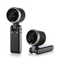 Ventilateur de poche pliable turbo mini avec écran numérique, 5 vitesses réglables, silencieux, pour voyage, bureau, maison