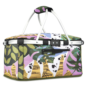 Custom Pattern Printed Picnic Basket Insulated basket Cooler Box