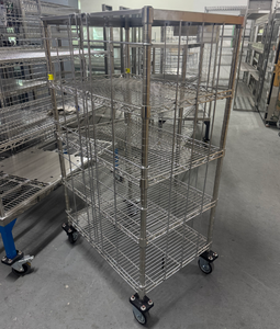 Hiệu quả kho giao thông vận tải multi-tier Custom made Chrome <span class=keywords><strong>Wire</strong></span> <span class=keywords><strong>Mesh</strong></span> chọn xe đẩy - Product Image 4