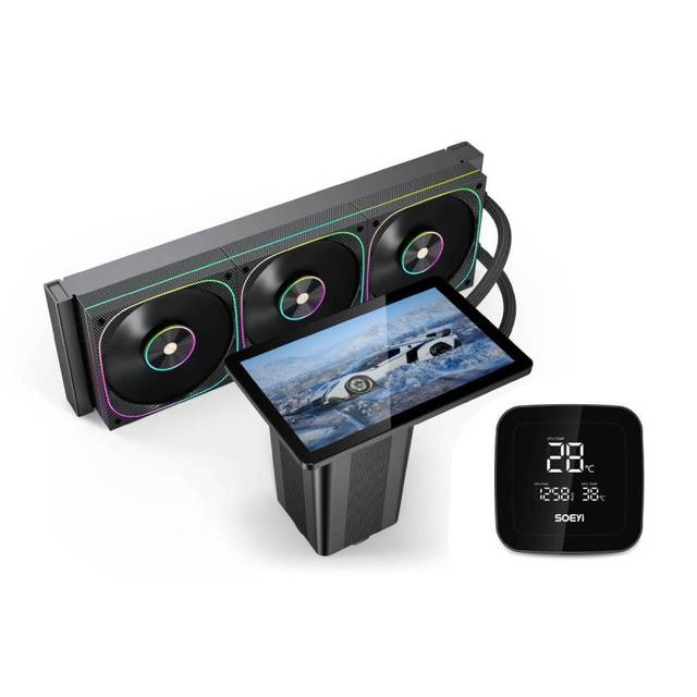 SOEYI L070 Dual-Screen ARGB AIO Cooler Customizable LCD Display for Gaming PC Builder OEM Support