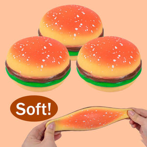 Juguete Blandito Divertido de Hamburguesa, Simulación de Comida, Juguete Antiestrés de Rebote Lento para Niños - Product Image 3