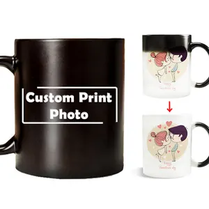 Canecas de cerâmica personalizadas, canecas de cerâmica promocionais de novo design personalizado com 11 oz para máquina de café, logotipo preto para impressão