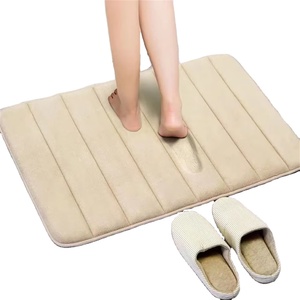 2025 mới TW Non-Slip Bộ nhớ bọt sọc phòng tắm sàn Mat thấm nước và máy có thể giặt mô hình rắn PVC và Polyester - Product Image 6