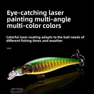 신상품 ABS 소재 프린트 싱킹 바텀 피싱 훅 포함 인조 하드 베이트 잉어 배스 미노우 루어 - Product Image 2