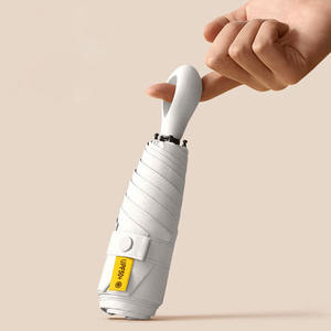 Ombrello UV Mini Creativo a 5 Pieghe con Design Anti-Frattura 6K, Manico ad Anello Elegante, Viola, Regalo Aziendale, Protezione da Sole e Pioggia - Product Image 4