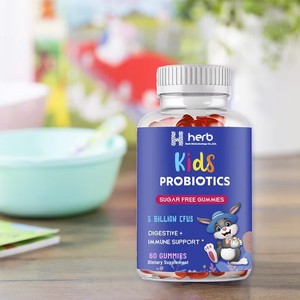 Gummies probiotiques pour enfants ODM/OEM, Merry Berry - 60 gummies - 1,5 milliard d'UFC et fibres prébiotiques - Sans OGM, végétalien - Product Image 6