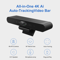 Canlı akış kamera Ai otomatik izleme video konferans kamerası hd 1080p 4k web kameraları pc için mikrofon ile uzaktan kumanda ile