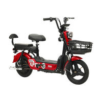 Vélo électrique de ville 48V 350W, vélo électrique adulte de longue portée de 35 à 40KM avec batterie au plomb et affichage numérique