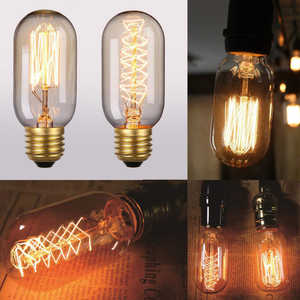 Ampoule à incandescence vintage T45 40W <span class=keywords><strong>petit</strong></span> tube en verre avec filament de tungstène <span class=keywords><strong>Edison</strong></span> Style E26/E27 240v - Product Image 6