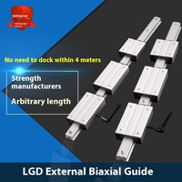 Glissière optique à double axe pour photographie, rail linéaire externe HX-10 en alliage d'aluminium HENGXIN 8 12 16 avec blocs de guidage à verrouillage