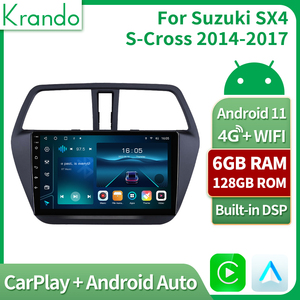 Krando đài phát thanh xe đa phương tiện hệ thống Android cho <span class=keywords><strong>Suzuki</strong></span> <span class=keywords><strong>sx4</strong></span> s-cross 2014 - 2017 chuyển hướng GPS máy nghe nhạc không dây Carplay Wifi - Product Image 2