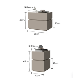 Comodino Moderno Minimalista in Legno Massello Premium con 2 Cassetti e Spazio di Archiviazione per Camera da Letto e <span class=keywords><strong>Arredamento</strong></span> <span class=keywords><strong>Casa</strong></span> - Product Image 5