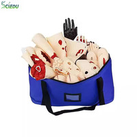 Module d'évaluation des traumatismes en PVC SCIEDU, kit chirurgical portable pour brûlures et traumatismes, hémostase, bandage, nettoyage des plaies, modèle de formation médicale