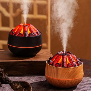 Decoration Carbon Fire Usb air Humidifier Flame Aromatherapy Oil <b>Diffuser</b> Flame Led Light <b>Diffuser</b> Humidifiers for Home - Product Image 1