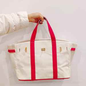 Keymay Low MOQ Fashion Personalized Embroidery Waterproof Canvas Work <b>Nurse</b> Travel Tote <b>Bag</b> Zipper Closure Natural Cotton Lining - Product Image 3