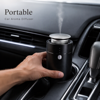 Diffuseur d'huiles essentielles portable en métal sans eau avec batterie, petit diffuseur de parfum pour la maison et le bureau, garantie 1 an