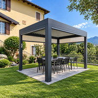 Pergola de Luxe en Aluminium Imperméable et Coupe-Vent pour Évacuation des Émeuvements Estivaux en Bord de Piscine, Idéale pour les Évacuations Privées en Bord de Piscine