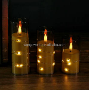 Bougies LED en acrylique tendance avec <span class=keywords><strong>flamme</strong></span> mobile, bougies sans <span class=keywords><strong>flamme</strong></span> à piles avec télécommande pour la décoration de mariage - Product Image 6