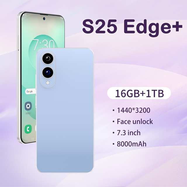 16g+1tb High Quality 2026 New S25 Edge+ Android 15 5g Lte Smartphone Large Screen 144hz 108mp Mobile Phones Global Languages