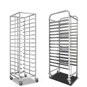 Carrello da Forno Commerciale in Acciaio Inossidabile 304 Staccabile con Ripiani e Vassoi per Uso in Panificio - Product Image 1