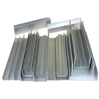 Extrusion d'aluminium enduit de poudre en forme de U profil de canal en U C Double profil en U profil en Aluminium pour le verre en gros