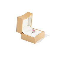 Cadeau collier en cuir rond personnalisé boîte d'emballage de bijoux en papier de carton blanc recyclé personnalisé