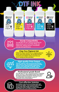 Đứ<span class=keywords><strong>c</strong></span> thống nhất ngày jinlong 1kg 35.3oz 1000ml cmykw dtf Máy in mự<span class=keywords><strong>c</strong></span> 5-màu sắ<span class=keywords><strong>c</strong></span> sắ<span class=keywords><strong>c</strong></span> tố mự<span class=keywords><strong>c</strong></span> thiết lập cho T-Shirt máy in phun dtf chuyển - Product Image 4