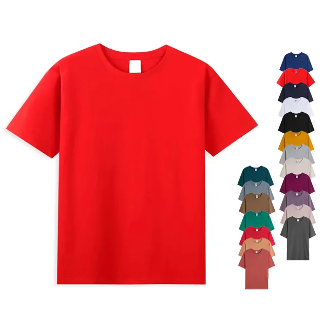 Hochwertige Baumwolle individuelles Logo Herren Druck individuelles T-Shirt Druck einfarbig Übergröße T-Shirt hohe Qualität T-Shirts