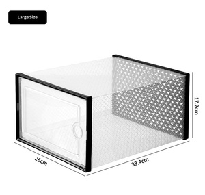 <span class=keywords><strong>Caja</strong></span> de Plástico Transparente para Exhibición de <span class=keywords><strong>Zapatos</strong></span>, Organizador de Almacenamiento de <span class=keywords><strong>Zapatos</strong></span> Apilable, <span class=keywords><strong>Caja</strong></span> de <span class=keywords><strong>Zapatos</strong></span> Plegable Transparente con Puerta Transparente - Product Image 6