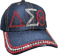 Casquette de baseball en jean personnalisée avec strass, pour femme, tendance, pour l'extérieur et les voyages, avec strass brillants