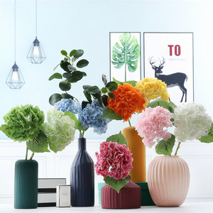 Flor de cabeza grande de hortensia de látex de tacto Real artificial de alta calidad al <span class=keywords><strong>por</strong></span> mayor para decoración de bodas - Product Image 1