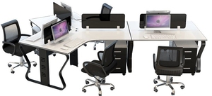 Đơn Giản Bàn Hiện Đại Cho 3/<span class=keywords><strong>5</strong></span> Hoặc 6 Người Bằng Gỗ Màn Hình Phân Vùng Và Ghế Kết Hợp Cho Máy Tính Thẻ Nhân Viên Nội Thất Văn Phòng - Product Image 6