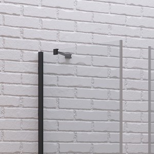 Kamalu KS7000N 60x90 Cabina de ducha 90cm Apertura plegable deslizante y 60cm Lado fijo 6mm de espesor Cristal negro para hoteles - Product Image 5