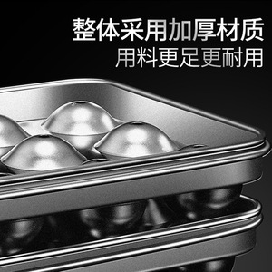 Moule à glaçons sphériques en acier inoxydable 304 avec couvercle, pour faire des boules de glace rondes pour cocktails, whisky, fêtes, usage commercial et résidentiel - Product Image 3