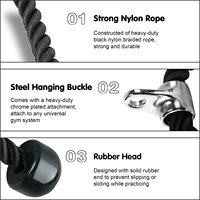 MKAS Corde de traction triceps en silicone coloré à double poignée, équipement de gym pour musculation et entraînement physique, logo personnalisé disponible